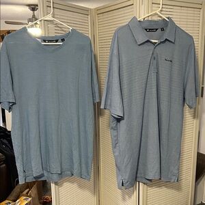Travis Mathew Light Blue Polo and Tee Set